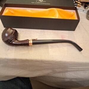 Eclipse Durable 9 in. Churchwarden Tobacco Smoking Pipe with Gift Box